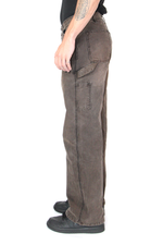 Canvas Waxed Denim Carpenter Jean - Brown