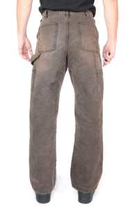 Canvas Waxed Denim Carpenter Jean - Brown