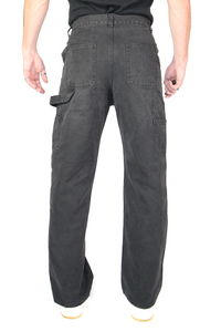 Canvas Waxed Denim Carpenter Jean - Black