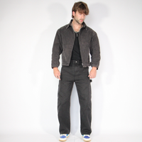 Canvas Waxed Denim Jacket - Black