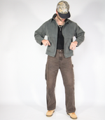 Canvas Waxed Denim Jacket - Midnight Green