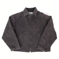 Canvas Waxed Denim Jacket - Black