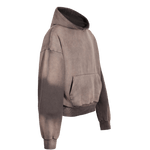Vintage Washed Hoodie - Brown