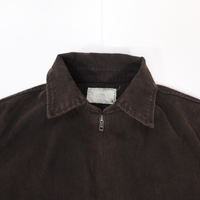Canvas Waxed Denim Jacket - Dark Brown
