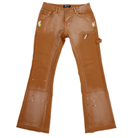 Vintage Flared Carpenter Pants - Clay