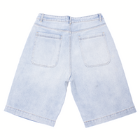 Baggy Jean Short - Light Wash